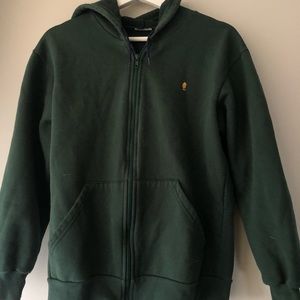 THRIFTED FOREST GREEN ZIP UP